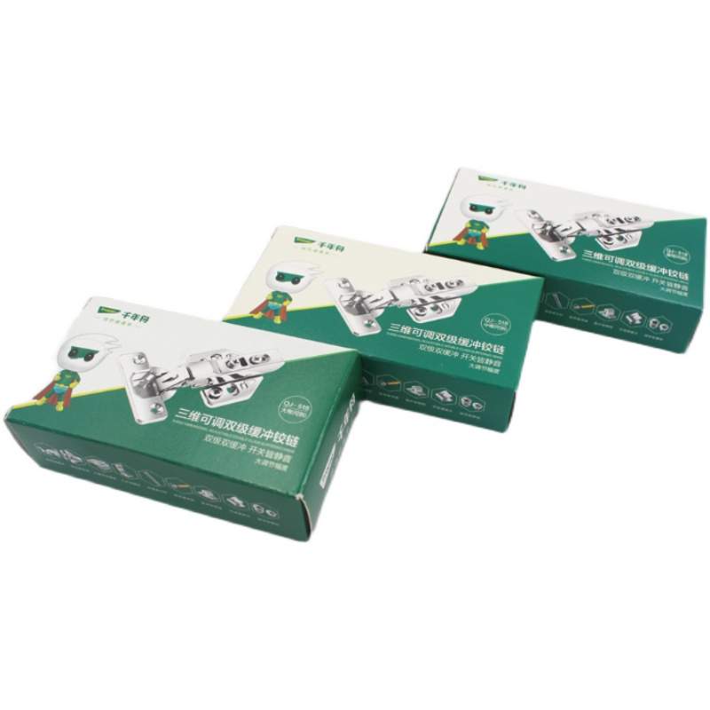 千年舟鉸鏈不銹鋼雙級液壓靜音三維可調(diào)阻尼緩沖可卸合頁正品直銷